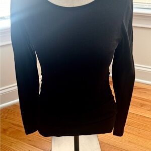 Tribal boutique Black Fitted Long Sleeve Blouse